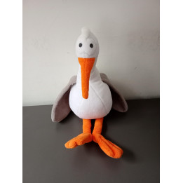 Rabobank ooievaar knuffel wit oranje