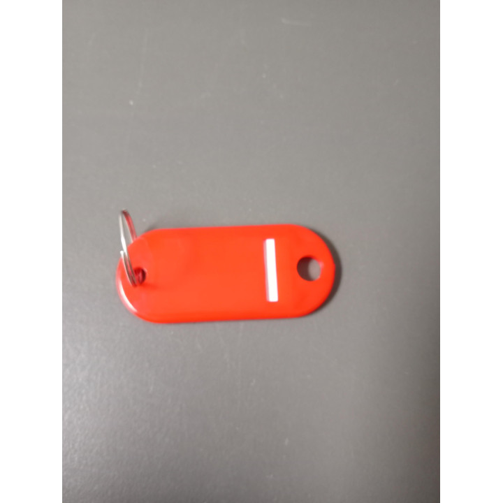 Sleutelhanger met beschrijfbaar label