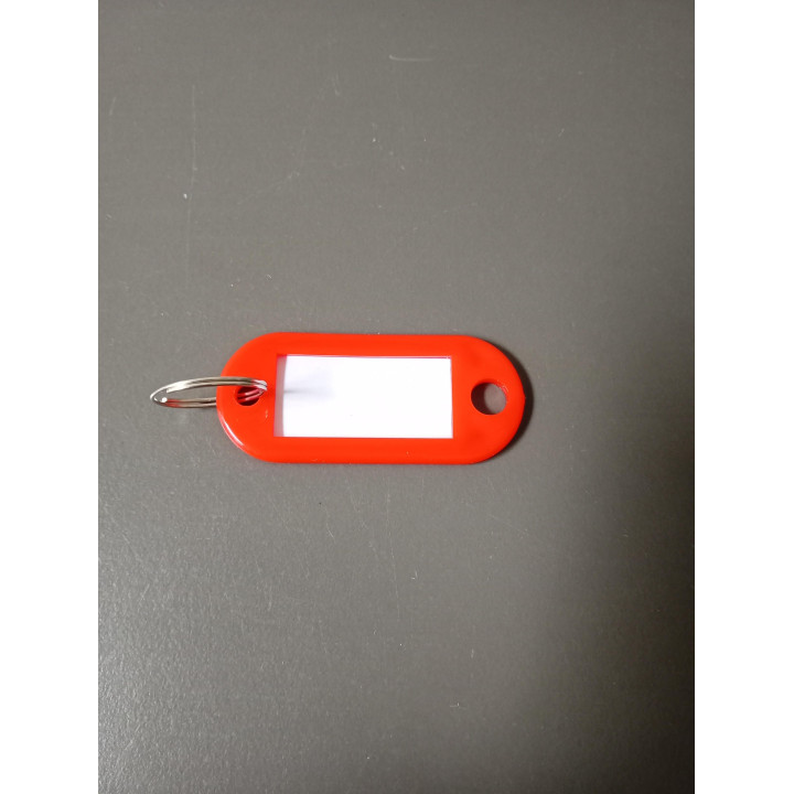 Sleutelhanger met beschrijfbaar label