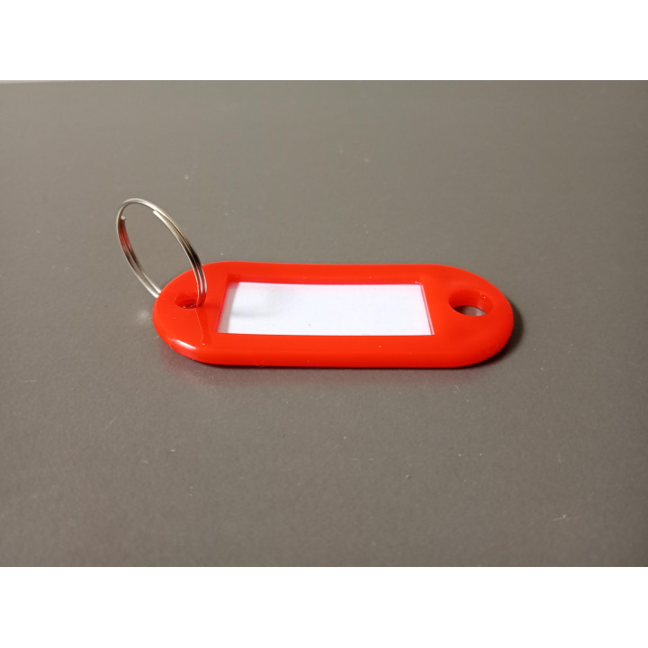 Sleutelhanger met beschrijfbaar label