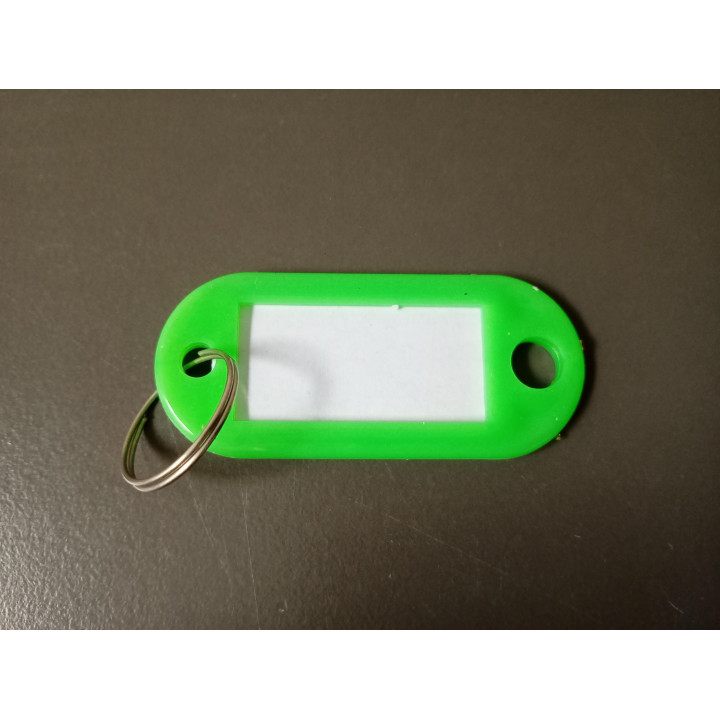 Sleutelhanger met beschrijfbaar label