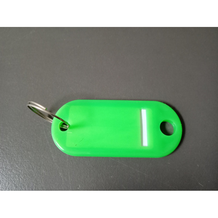 Sleutelhanger met beschrijfbaar label