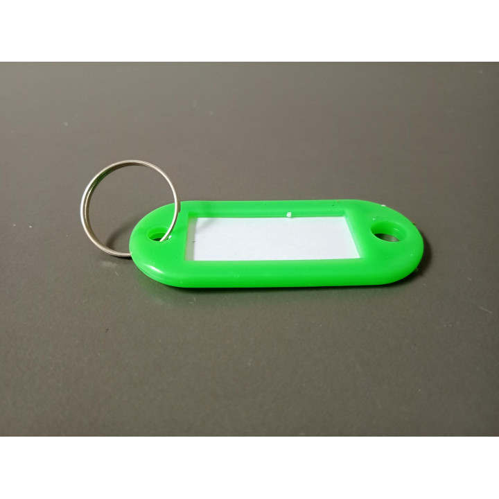 Sleutelhanger met beschrijfbaar label
