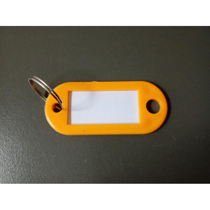 Sleutelhanger met beschrijfbaar label