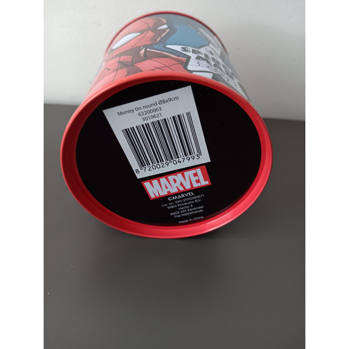 Spiderman Spaarpot - Metaal - Ø8 x 9 cm