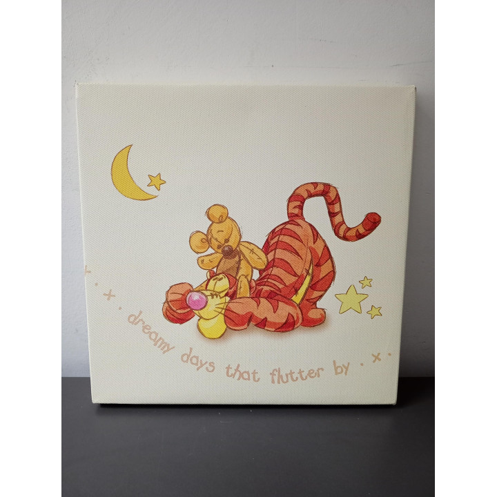 Disney Winnie de Poeh Teigetje en Roe schilderijtje 21 cm