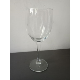 Wijnglas op voet van helder glas 17 cm