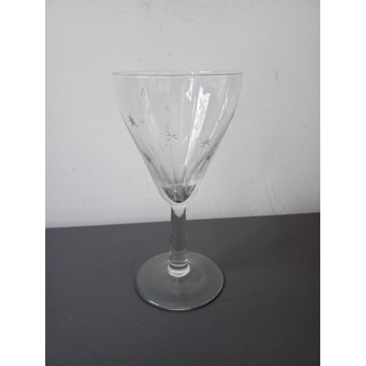 Wijnglas op voet met sterrendecoratie 13,5 cm