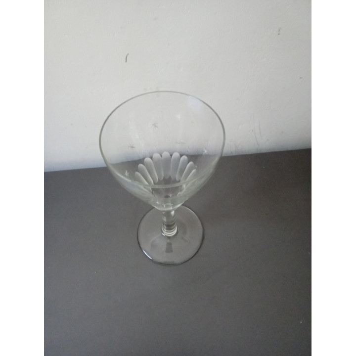 Wijnglas op voet met sterrendecoratie 13,5 cm