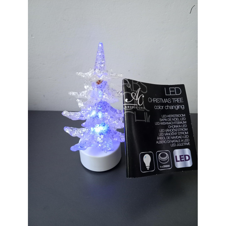 Absolu Chic LED kerstboom met wisselende kleuren 10,5 cm