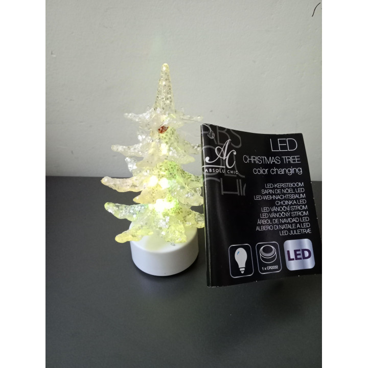 Absolu Chic LED kerstboom met wisselende kleuren 10,5 cm