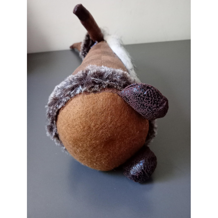 Bruine kerstkabouter met lange puntmuts 47 cm