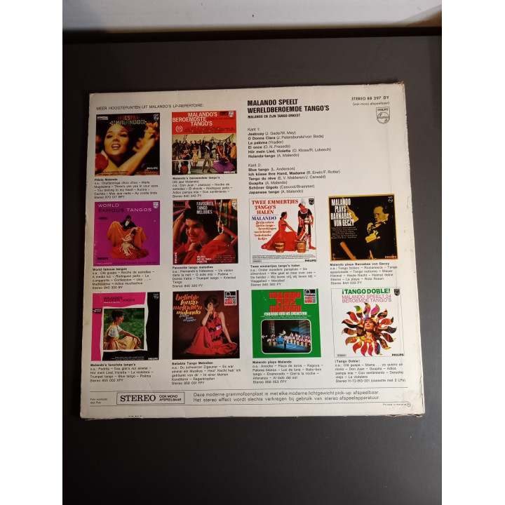 Malando speelt wereldberoemde tango's LP Philips