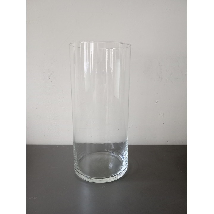 Glazen cilindervaas transparant 25 cm