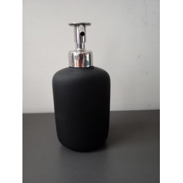 IKEA zeepdispenser zwart met zilverkleurige pomp