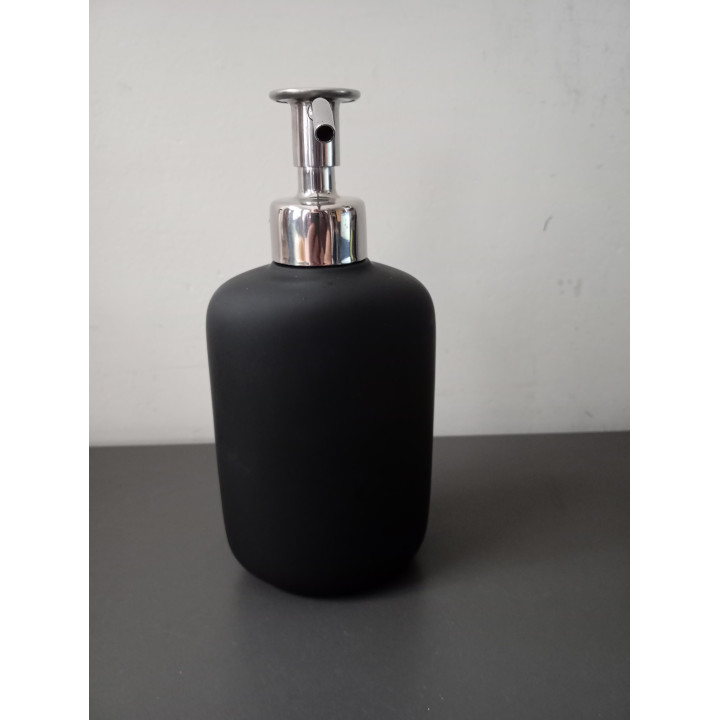 IKEA zeepdispenser zwart met zilverkleurige pomp