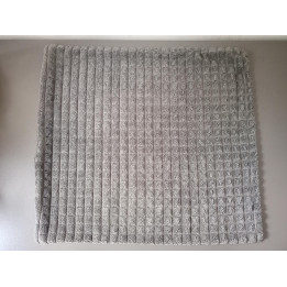 Donkergrijs sierkussen met ribbelstructuur 47 x 43 cm