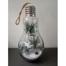 Kerstdecoratie glazen gloeilamp met LED-verlichting