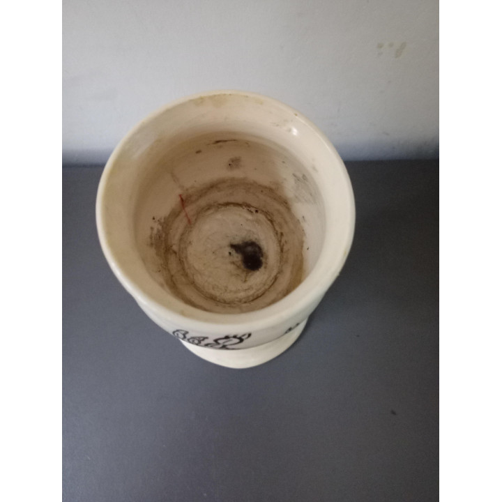 Keramieken kaarsenhouder met krabdecoratie