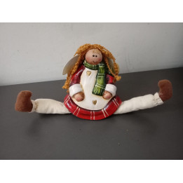Decoratief kerstengeltje met gestrekte benen
