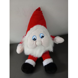 Pluche kerstman met rode muts 24 cm