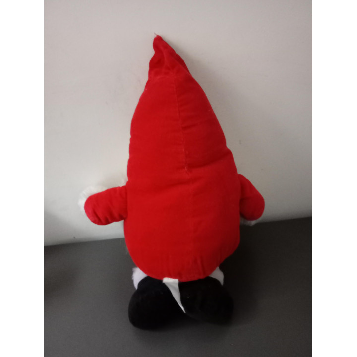 Pluche kerstman met rode muts 24 cm