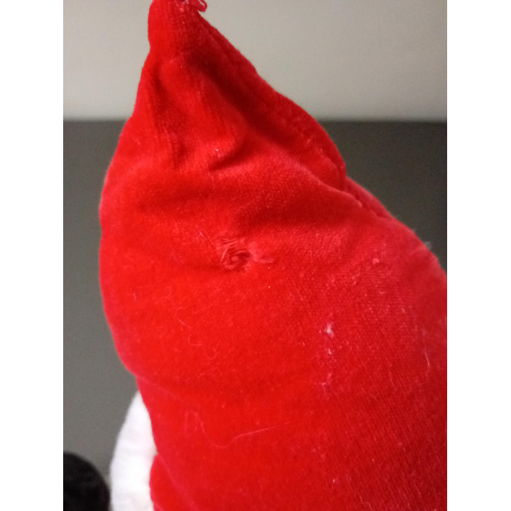 Pluche kerstman met rode muts 24 cm