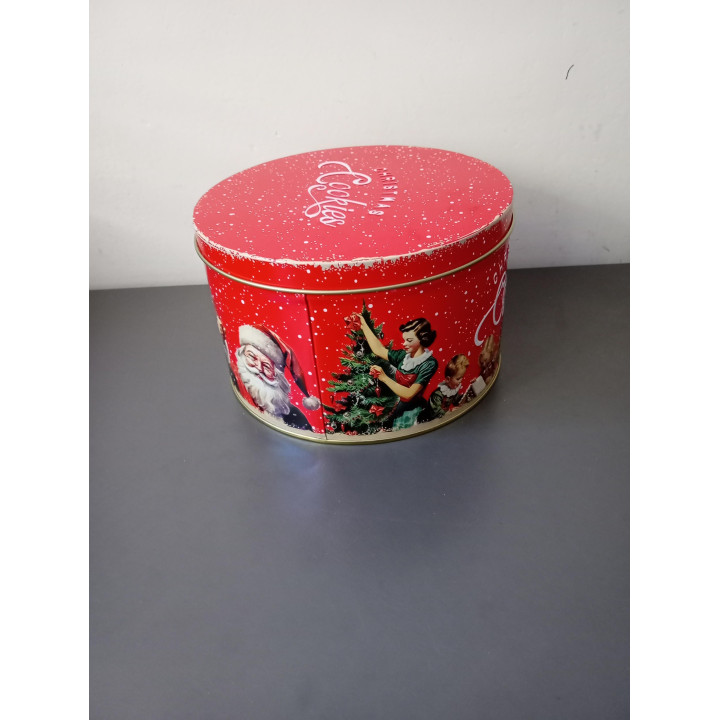 Rood kerstkoekblik Christmas Cookies met kerstafbeeldingen