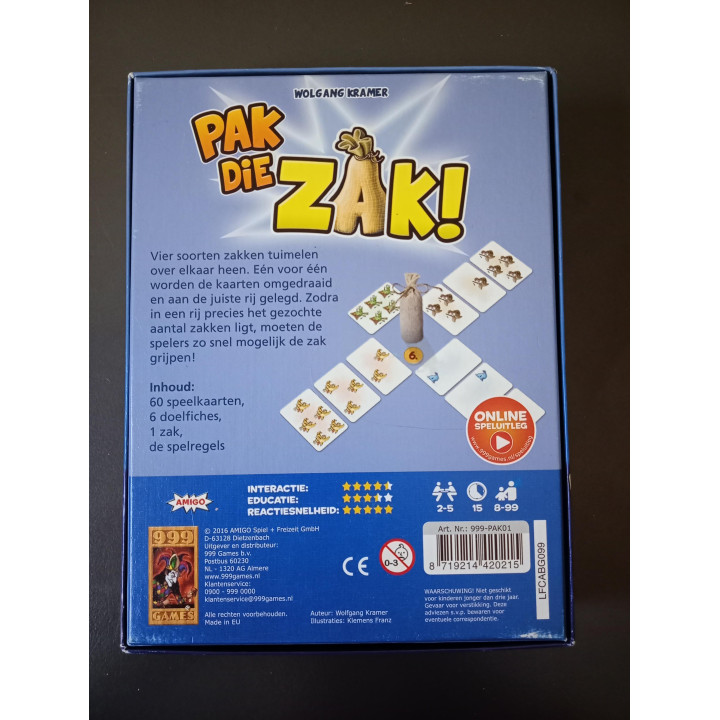 Pak die zak! gezelschapsspel 999 Games