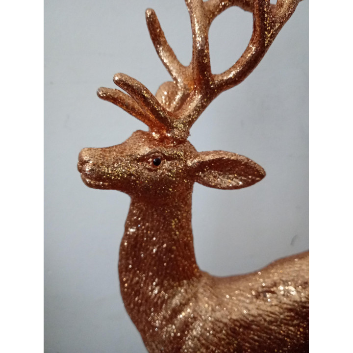 Decoratief rendier met gewei en glitters