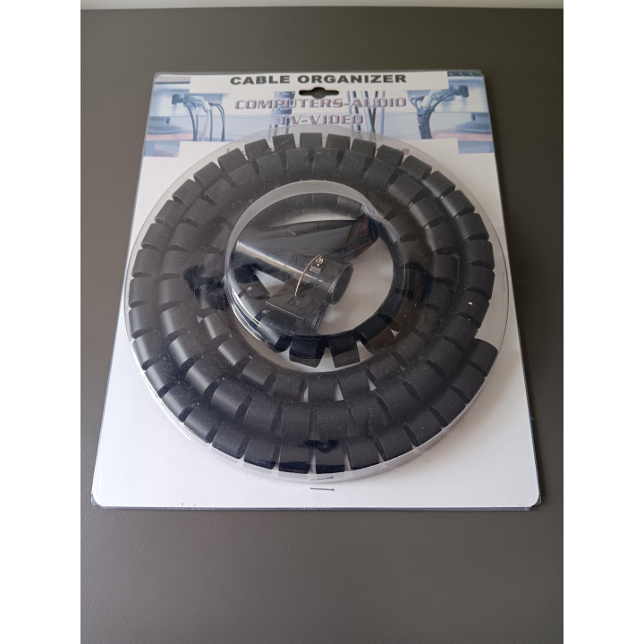 Cable organizer 1,5 meter zwart | Angelique’s Kringloop