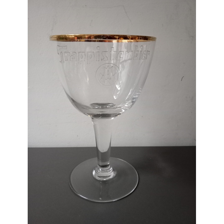 Trappistenbier glas met gouden rand