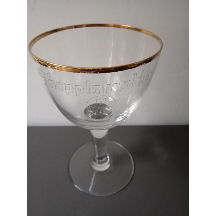 Trappistenbier glas met gouden rand