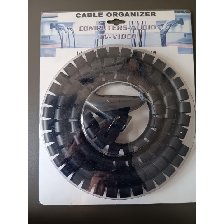 Cable Organizer - 1,5 meter - Zwart (nieuw in verpakking)