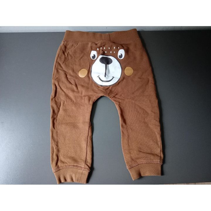 Dopodopo babybroek bruin met berenprint maat 92