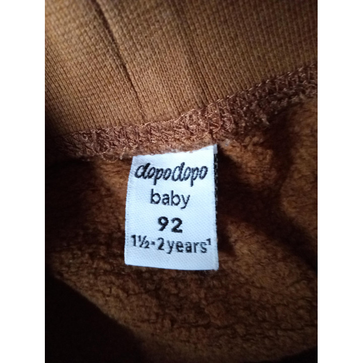 Dopodopo babybroek bruin met berenprint maat 92