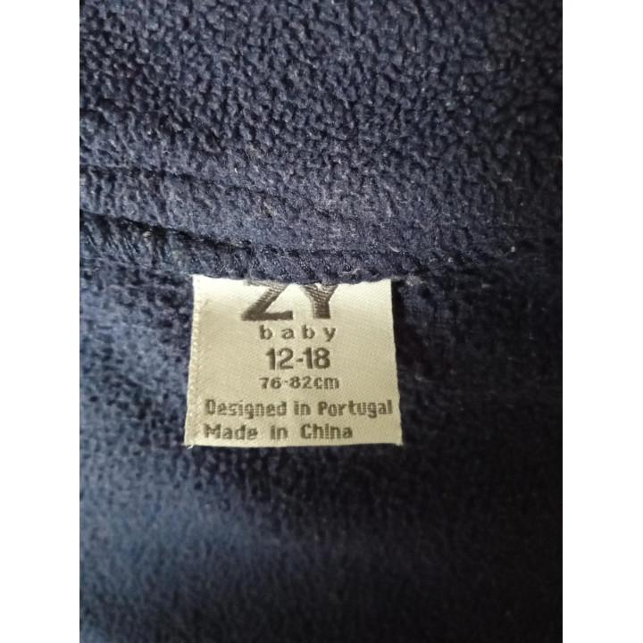 Zippy baby fleecevest donkerblauw maat 76-82