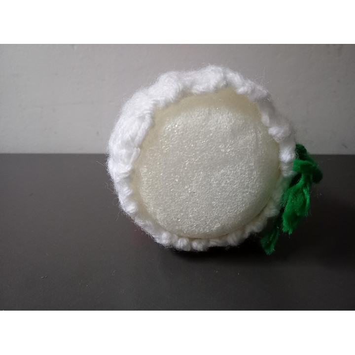 Gebreide sneeuwpop kerstdecoratie 14 cm