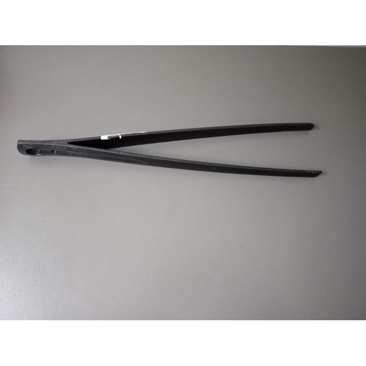 Zwarte kunststof keukentang 29 cm