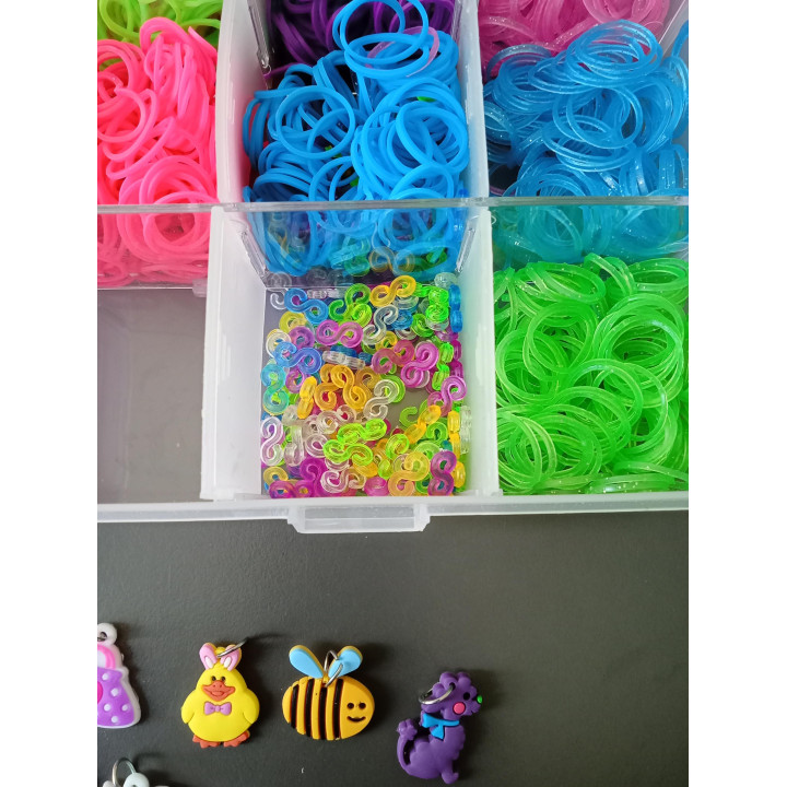 Loom bands knutselset met opbergdoos en accessoires