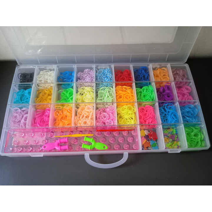 Loom bands knutselset met opbergdoos en accessoires