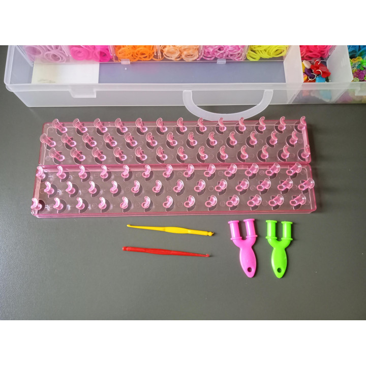Loom bands knutselset met opbergdoos en accessoires