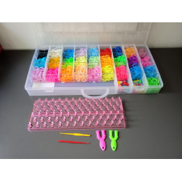 Loom bands knutselset met opbergdoos en accessoires