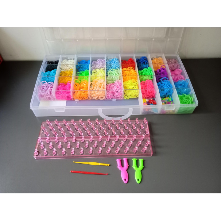 Loom bands knutselset met opbergdoos en accessoires