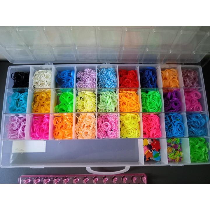 Loom bands knutselset met opbergdoos en accessoires