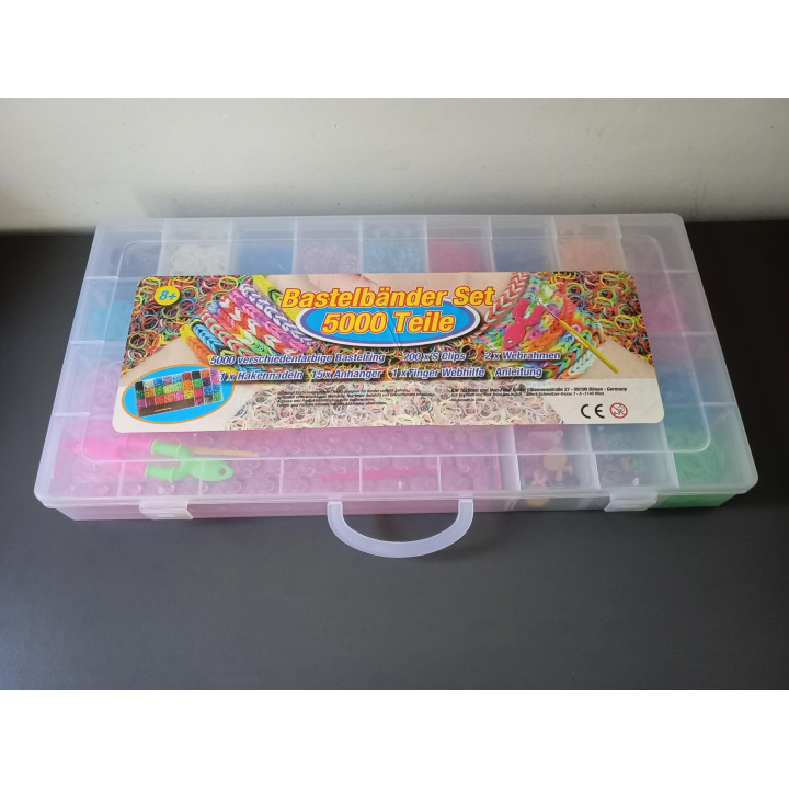 Loom bands knutselset met opbergdoos en accessoires