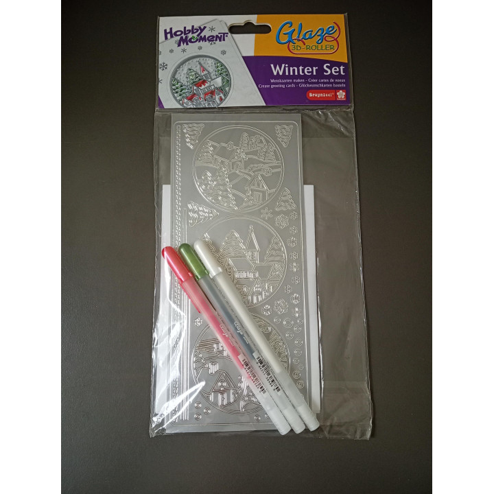 Hobby Moment Glaze 3D Roller Winter Set kerstkaarten maken
