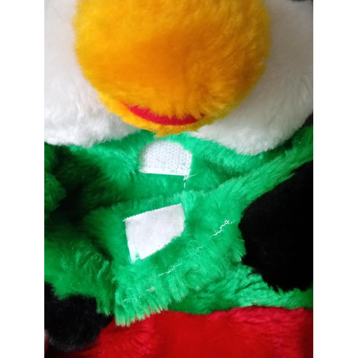 Kerstsok met pluche pinguïn en kerstmuts 64 cm