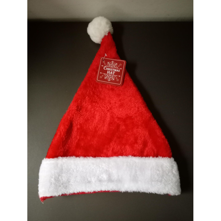 Rode kerstmuts met witte pompon 40 cm