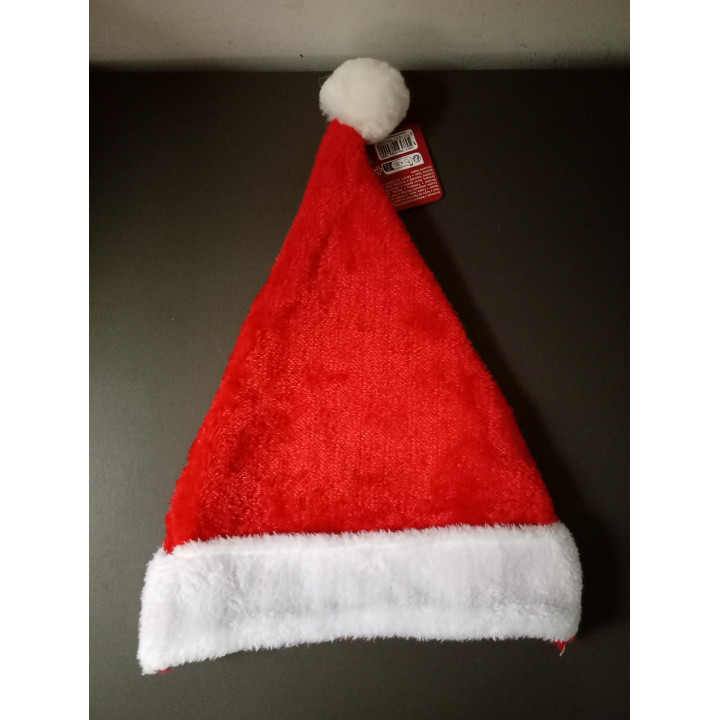 Rode kerstmuts met witte pompon 40 cm